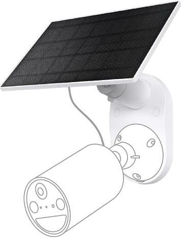 Saules panelis Tapo A201 bateriju kamerām, 2.5W, IP65, USB-C, 173×120×15.7 mm, balts