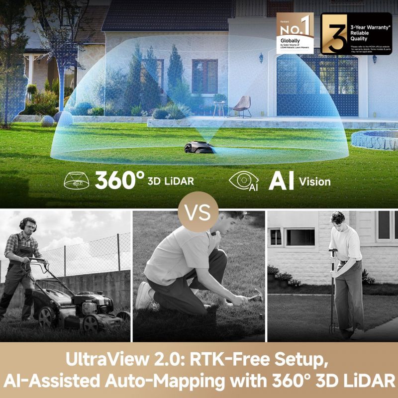 MOVA LiDAX Ultra 1000 robots zāles pļāvējs līdz 1000 m² MXXM3100