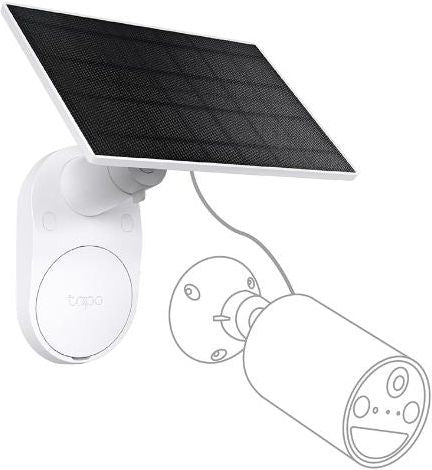 Saules panelis Tapo A201 bateriju kamerām, 2.5W, IP65, USB-C, 173×120×15.7 mm, balts