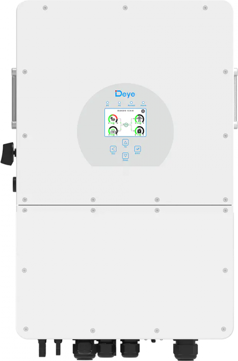 Deye Saules hibrīdinvertors 12kW, 3 fāzes, 2MPPT, HV, IP65 — SUN-12K-SG01HP3-EU-AM2