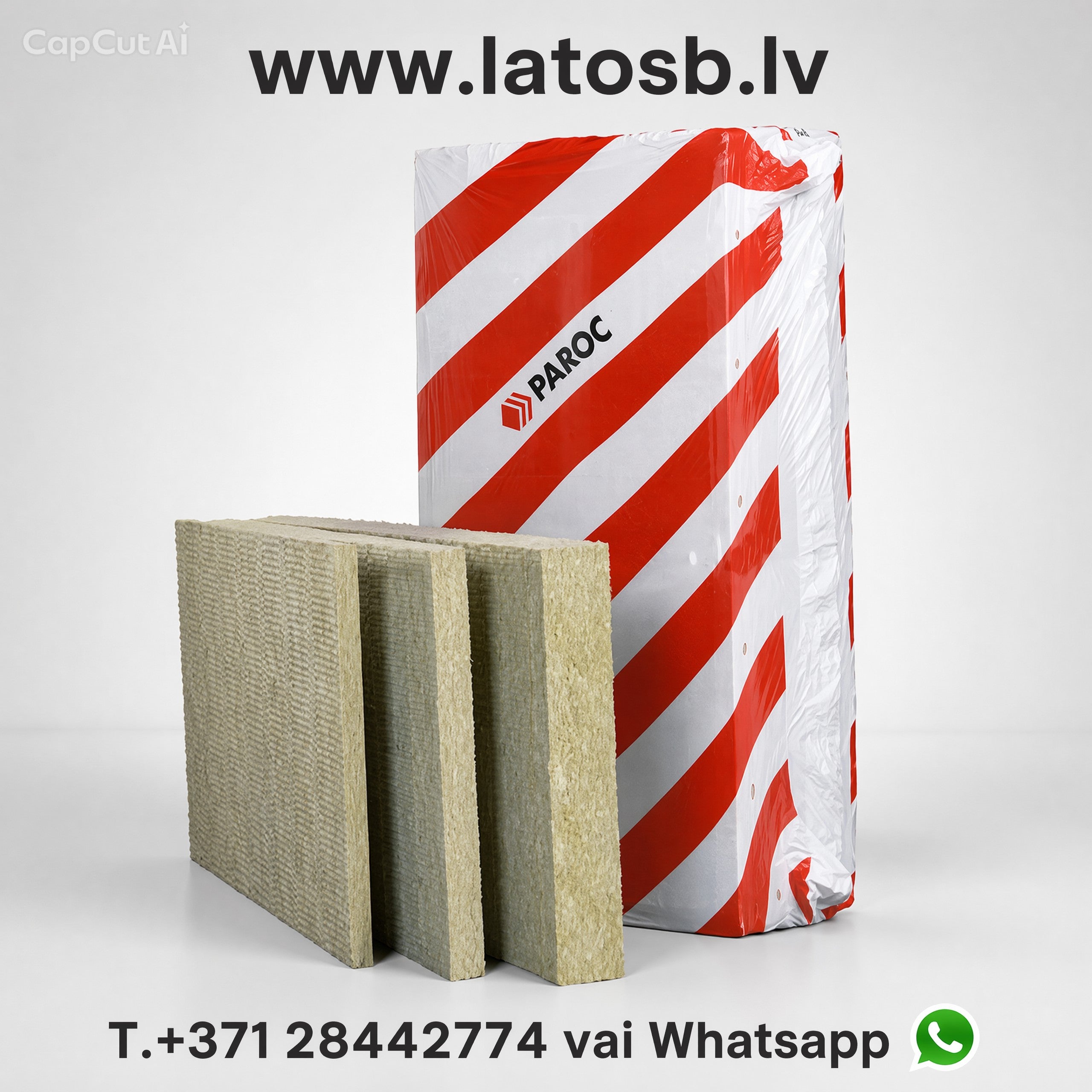 Fasādes vate Paroc Linio 10 100mm(2, 16m2/pakā)